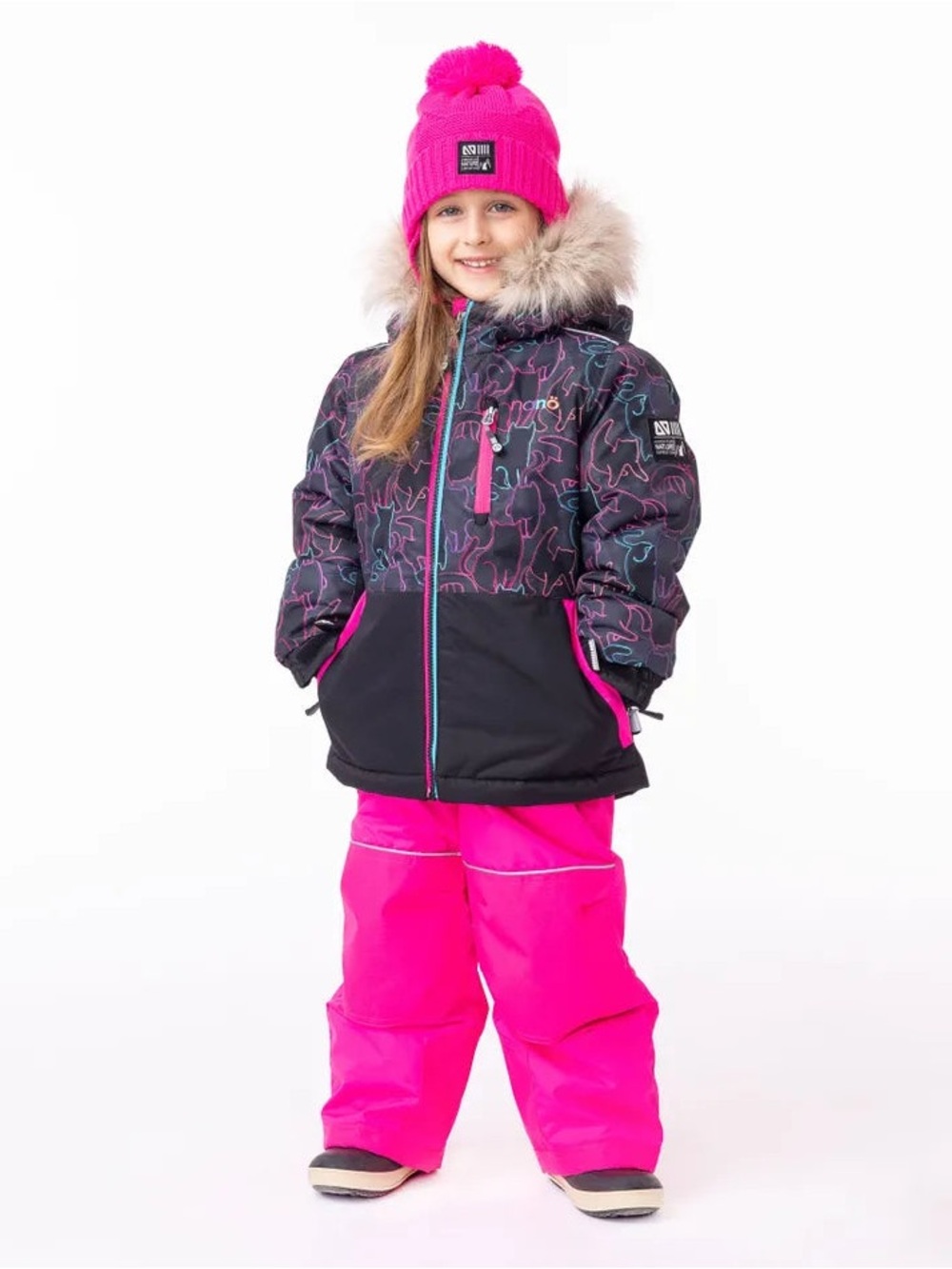 Nano Cynthia NWT Girls 2pc Snowsuit Pink Cats